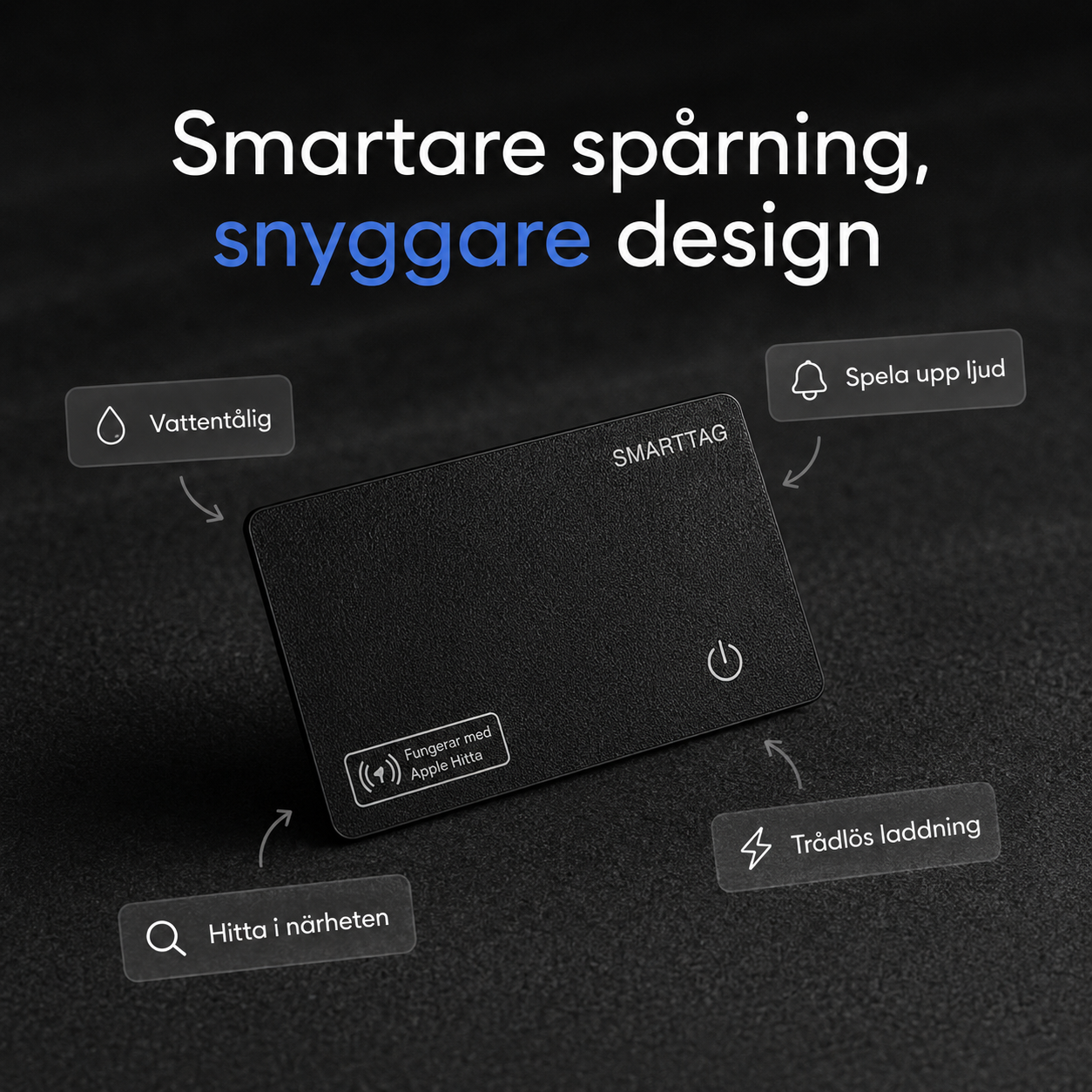 NordTrace spårningskort - Smart spårningskort för Apple Hitta